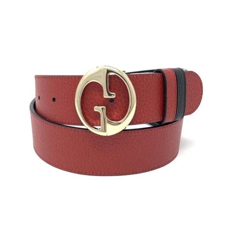 gucci reversible belt women's black and red